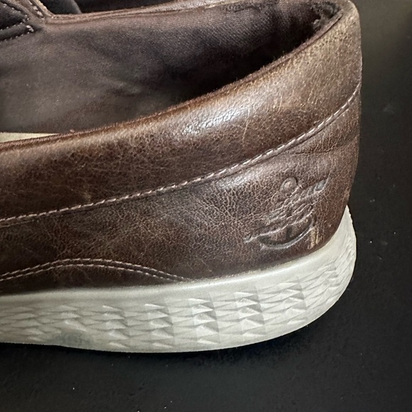 Skechers On the Go Boat Shoe GoGa Max Brown Leather Lace Up Men Size 11 Casual - Picture 3 of 9